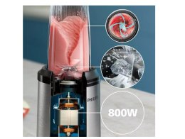 Blender Philips | HR2765/00 | Tabletop | 800 W | Materiał słoika Tritan Plastic | Pojemność słoika 0,7 + 0,5 L | Kruszenie lodu 