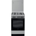 INDESIT Cooker | IS5G1PMX/E/1 | Hob type Gas | Oven type Gas | Stainless steel | Width 50 cm | Grilling | Depth 60 cm | 59 L