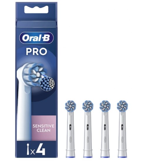 Oral-B | Wymienne główki szczoteczki do zębów | EB60X-4 Sensitive Clean Pro | Główki | Dla dorosłych | Liczba główek szczoteczki