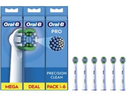 Oral-B | Zestaw szczoteczek Precision Clean | EB20RX-6 | Główki | Dla dorosłych | Liczba główek szczoteczki w zestawie 6 | Biały