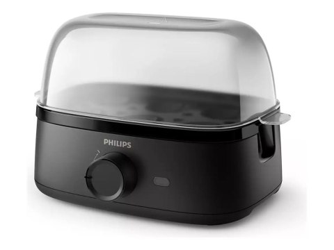 Philips HD9137/90 Egg Cooker, 400 W, 6 eggs, Poacher, Traspert lid, Deep Black | Philips