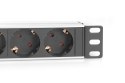 10" Socket Strip with Aluminum Profile, 4-way safety sockets | DN-95418