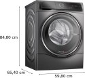 Bosch | Washing Machine | WNC254ARSN | Energy efficiency class A/D | Front loading | Washing capacity 10.5 kg | 1400 RPM | Depth