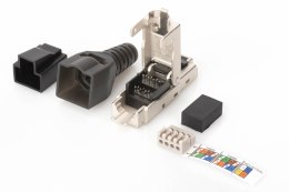 Digitus | CAT 6A Field Termination Plug, STP with dust cap, Bend relief | DN-93631