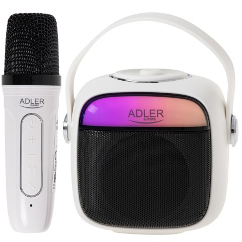 Głośnik karaoke z mikrofonem | AD 1199W | Bluetooth | Biały | Przenośny | Połączenie bezprzewodowe