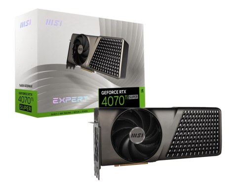 MSI GeForce RTX 4070 Ti SUPER 16G EXPERT | NVIDIA | 16 GB | GeForce RTX 4070 Ti SUPER | GDDR6X | Porty HDMI w ilości 1 | PCI Exp