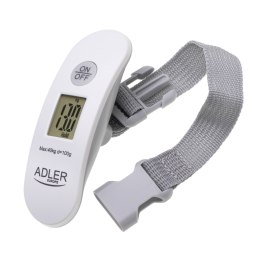 Adler | Travel Luggage Scale | AD 8189 | Maksymalna waga (udźwig) 40 kg | Dokładność 100 g | Biały