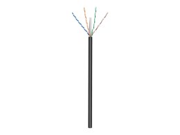 Kabel sieciowy Goobay Outdoor | CAT 6 U/UTP | AWG 24/1 | Długość kabla: 100 m | Czarny