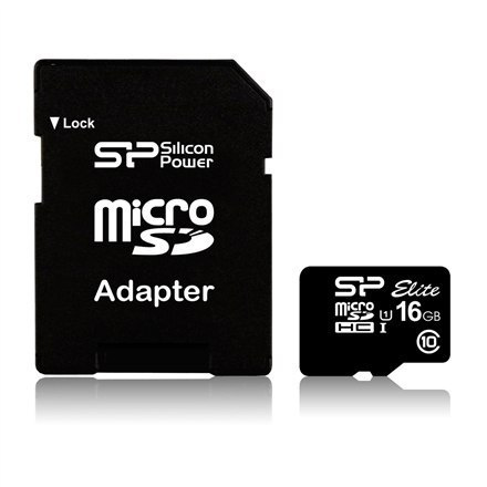 Silicon Power Elite UHS-I 16 GB, MicroSDHC, Flash memory class 10, SD adapter Silicon Power Elite UHS-I 16 GB, MicroSDHC, Flash memory class 10, SD adapter