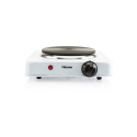 Płyta grzewcza Tristar KP-6185 Number of burners/cooking zones 1, Stainless steel, Control type Rotary, Black, Biały