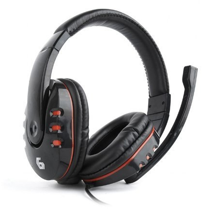 Gembird Glossy Black, Gaming headset with volume control, Built-in microphone, 3.5 mm