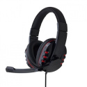 Gembird Glossy Black, Gaming headset with volume control, Built-in microphone, 3.5 mm