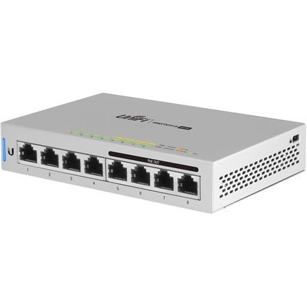 Ubiquiti Switch Unifi US-8-60W PoE 802.3 af, Web Management, 1 Gbps (RJ-45) ports quantity 8, SFP ports quantity 2, Power supply