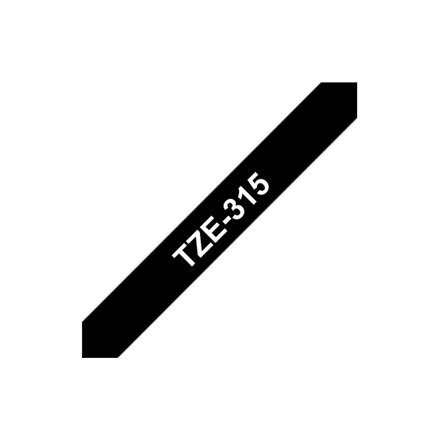 Brother TZe-315 Laminated tape White on Black, TZe, 0.6 cm, 8 m Brother TZe-315 Laminated tape White on Black, TZe, 0.6 cm, 8 m