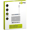 Goobay USB-C All-in-1 Multiport Adapter 62113 USB Type-C, 0.13 m, Silver