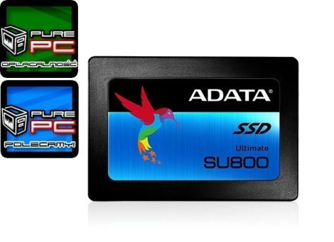 ADATA Ultimate SU800 512 GB, SSD form factor 2.5", SSD interface Serial ATA III, Read speed 560 MB/s, Write speed 520 MB/s