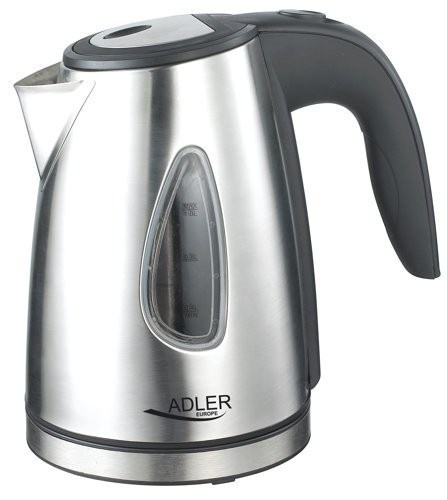 Adler AD 1203 Standard czajnik, Stainless steel, Stainless steel, 1500 W, 1 L, 360° rotational base