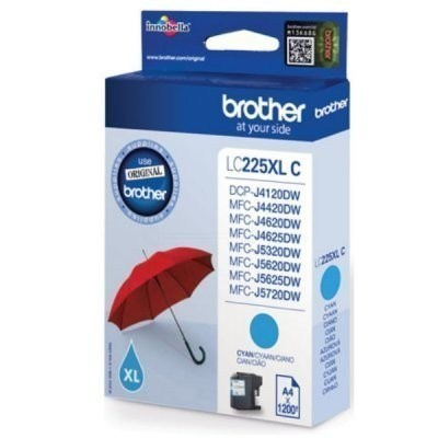 Brother LC-225XLC Ink Cartridge, Cyan