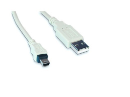 Cablexpert CC-USB2-AM5P-3 USB A, Mini-USB B, 0.9 m, Biały