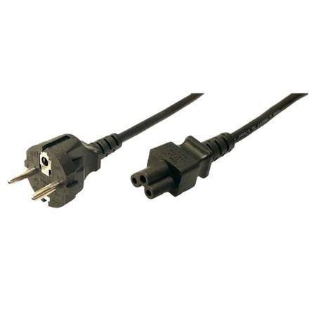 LogiLink® Power cord, safety plug male to IEC C5 female, 1.80m, black ACC 1.8 m